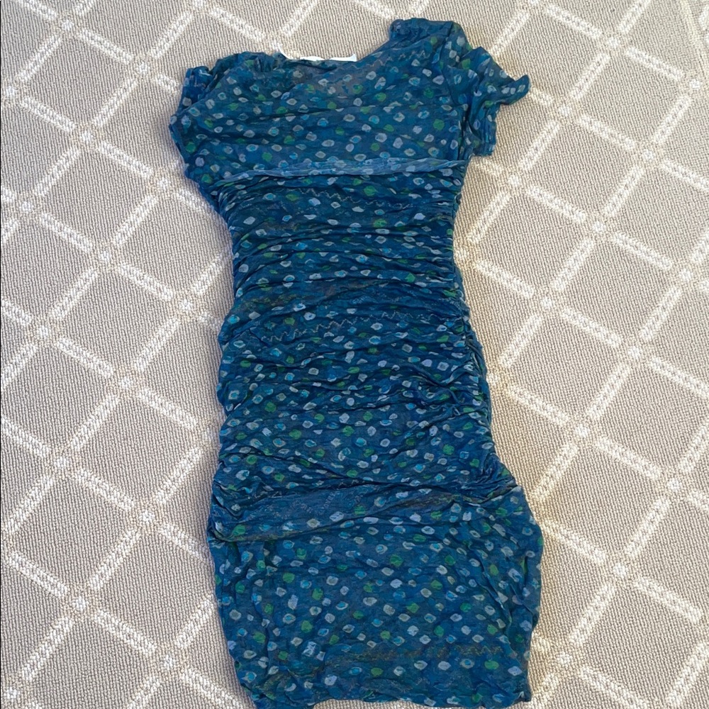 Vintage Isabel Marant ETOILE Blue , green and ivory Mini Dress - Picture 8 of 14